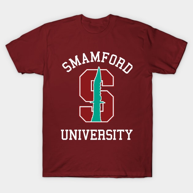 Smamford University Logo Tee T-Shirt by Monster of the week